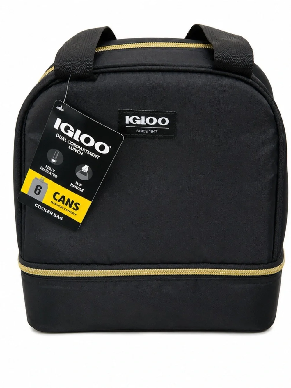 Igloo Dual Compartment Insulated Lunch Bag Cooler – 6 Can Capacity – NWT